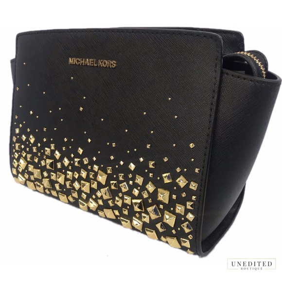 NWT - Selma Stud Leather Crossbody Shoulder Bag - Picture 4 of 8